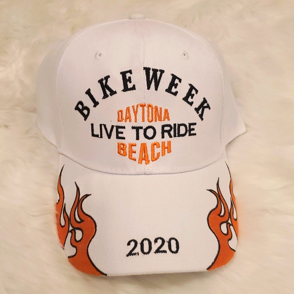 Bike Week Daytona 2020 Baseball Hat Cap Adjustable White Bike Week Daytona 2020 Baseball Hat Cap Adjustable White